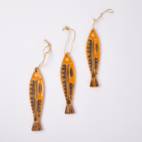 A Trio Of Ceramic Fish Wall Hangings