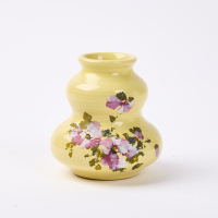 A Hand Painted Crown Lynn Trickle Glaze Vase With Impressed Mark