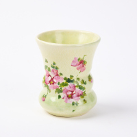 A Hand Painted Crown Lynn Trickle Glaze Vase With Impressed Mark