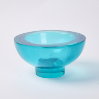 An Acrylic Blue Modernist Bowl