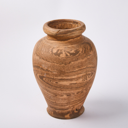 A Large Amalgamated Brick and Pipe Agateware vase