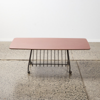 A Mid-Century Coffee Table with Magazine Rack