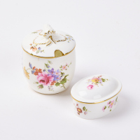 A Pair of Royal Derby Trinket Boxes