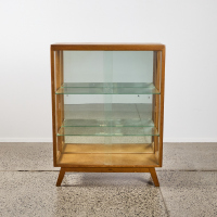 A Vintage Oak and Glass Display Show Case