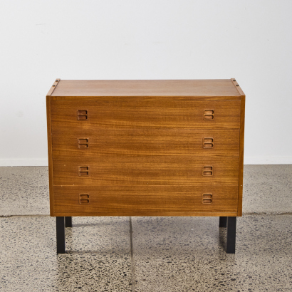 A Danish Four Drawer Unit in Teak