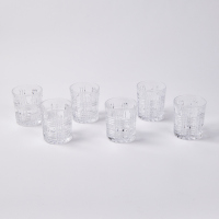 A Set Of Six Cut Glass Whiskey Tumblers