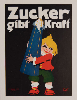 GRAPHIC ARTS PRESS Print Zucker gibt Kraft Child Sugar Mini Poster