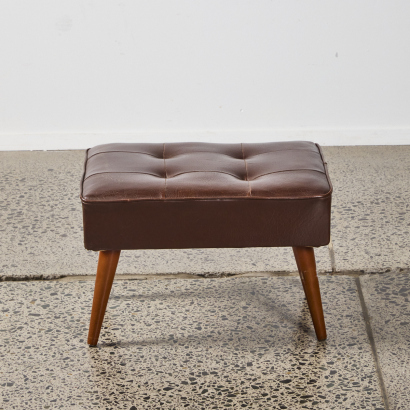 A Mid Century Vinyl Topped Foot Stool