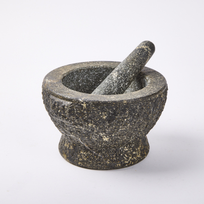 A Stone Mortar and Pestle
