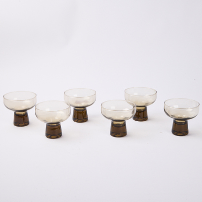 A Set of Six Karou Mid-Century Champagne Coups