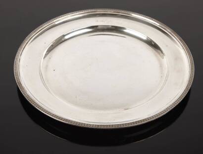 An Italian Silver Circular Dish