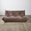 A Michael Ducaroy Togo Settee For Ligne Roset In Taupe Alcantara