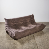 A Michael Ducaroy Togo Settee For Ligne Roset In Taupe Alcantara - 2