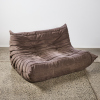 A Michael Ducaroy Togo Loveseat For Ligne Roset In Taupe Alcantara - 2