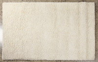 A Long Pile Ivory Rug