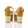 Hermes Suede Naturel Goatskin Elda Espadrille Wedge Sandal, Size 40 - 3