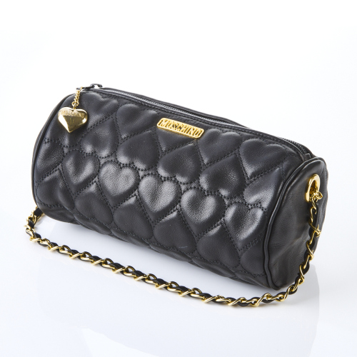 Moschino Hearts Black Roll Shoulder Bag