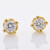 Bulgari, 18ct Yellow Gold, .60ct Diamond Stud Earrings