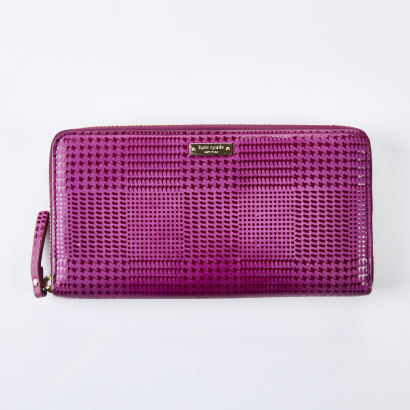 Kate Spade, Purple Zippy Wallet with Box