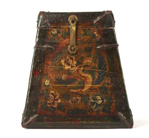 A Tibetan Pyramid Shaped Lidded Box