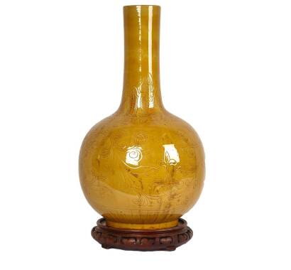 A Chinese Baluster Shaped Vase with Long Neck