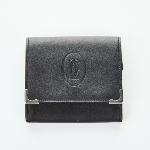 Cartier Black Leather Coin Purse