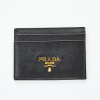 Prada Black Saffiano Card Holder Wallet