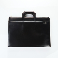 Bally Black Leather Laptop Bag