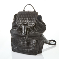 Bottega Veneta Black Intrecciato Backpack