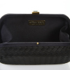 Bottega Veneta, Black Satin Intrecciato Box Clutch - 2