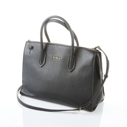 Furla Leather 2-Way Black Handbag