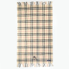 Burberry Camel Tartan 100% Wool Shawl with Box