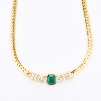 Nina Ricci Coloured Stone Diamante Necklace