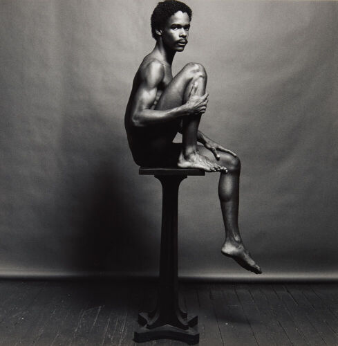 ROBERT MAPPLETHORPE Phillip Prioleau, NYC (On a Pedestal, Side-Facing)