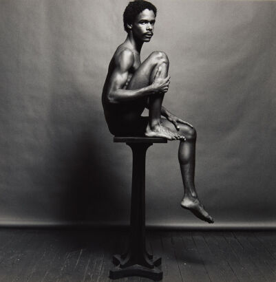 ROBERT MAPPLETHORPE Phillip Prioleau, NYC (On a Pedestal, Side-Facing)