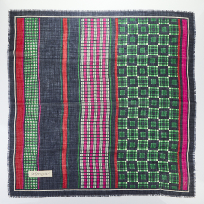 Yves Saint Laurent Multicolour Square Scarf