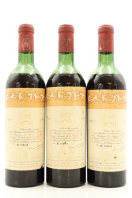 (3) 1965 Chateau Mouton Rothschild, Pauillac (MS)