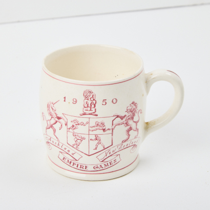 A Crown Lynn Empire Games Commemorative Mug