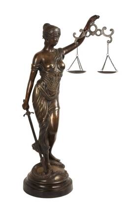 A Bronze Sculpture Lady Justice