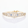 16ct Yellow Gold, Art Deco Style, .38ct Sapphire / 2.11ct Diamond Bracelet