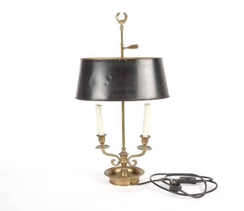 A Combination  Twin Candlestick and Table Lamp