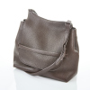 The Row Sideby Pebbled Calfskin Leather Crossbody Brown Bag