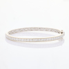 18ct White Gold, 11.00ct Full Circle Set Diamond Bangle