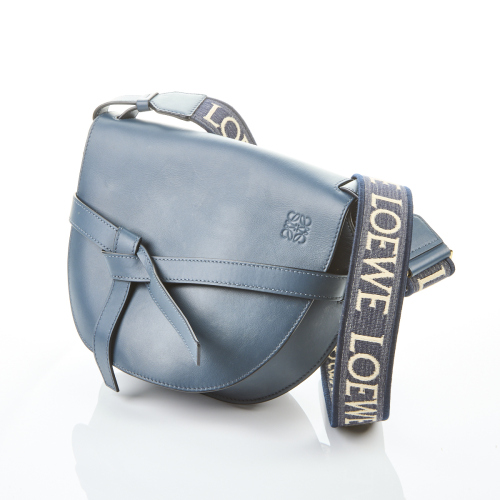 Loewe Gate Small Dual Onyx Blue Leather Bag