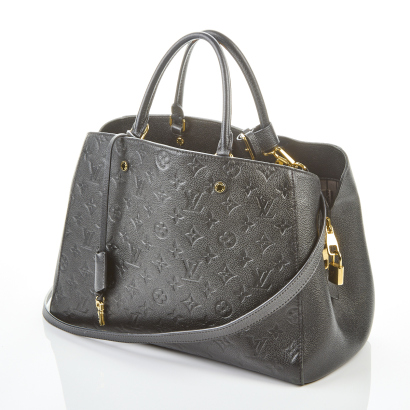 Louis Vuitton Black Monogram Empreinte Montaigne MM Bag