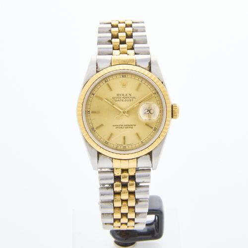 Stainless Steel / 18ct Yellow Gold, 36mm Rolex Oyster Perpetual Datejust Wristwatch