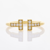 Tiffany & Co, 18ct Yellow Gold, Tiffany 'T' Diamond Set Ring