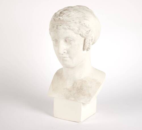 A Cast Plaster Classical Bust