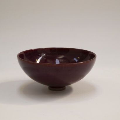 A Chinese red glaze bowl