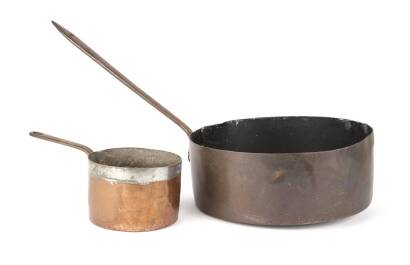 Two Georgian Cooper Cooking Pans c. 1820. 